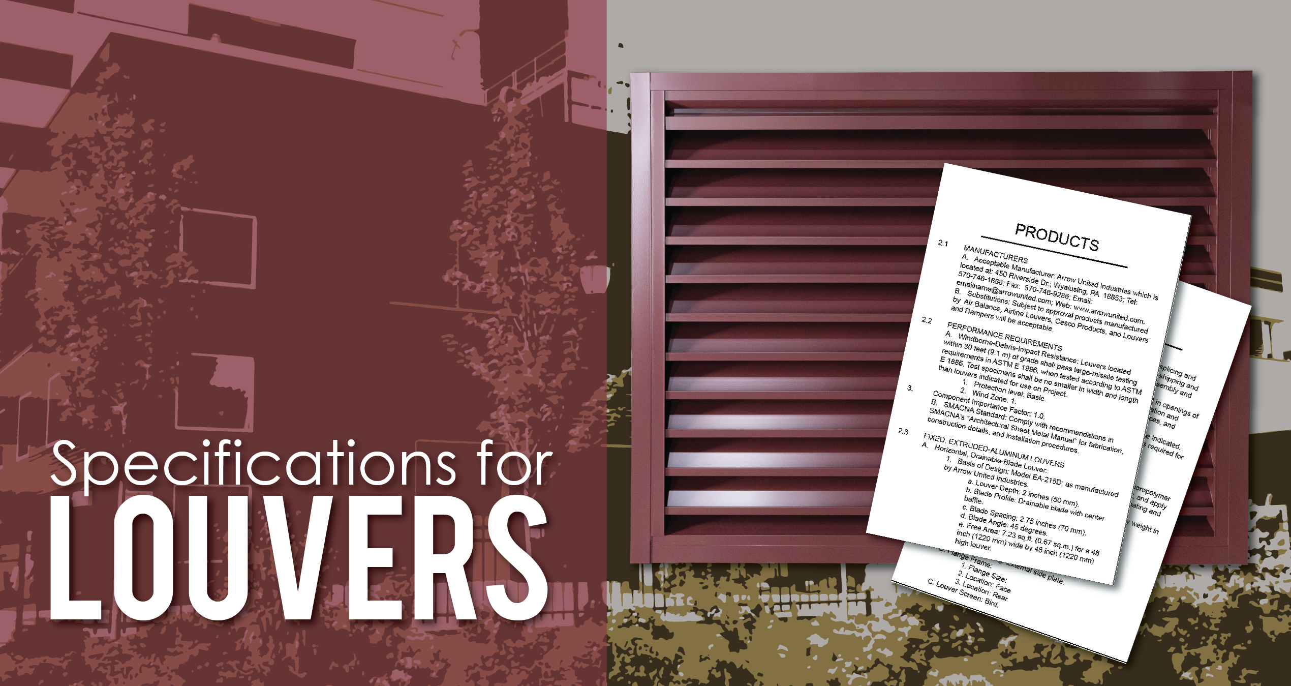 Specifications for Louvers